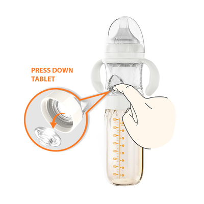 8-Unze-Glasmilch-Formel-mischender Baby-Flaschen-gerader mittlerer Fluss BPA frei