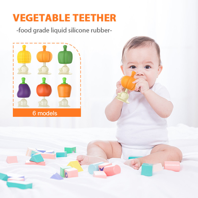 Silikon-Baby-Dentition spielt BPA freie 3 in 1 Mais-Gemüseentwurf