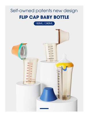 Saugflasche-Antikolik Flip Cap Wide Neck Unze 240ml BPA des Baby-Dreieck-8 freie