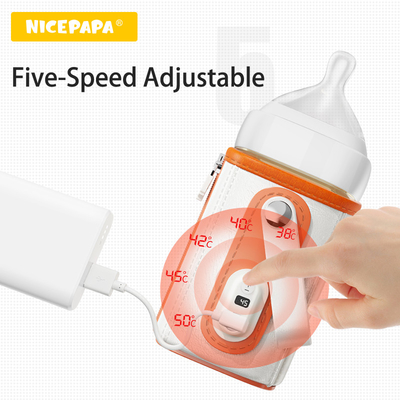 Geschwindigkeiten des quadratische Milch-tragbare Baby-Flaschen-Wärmer-240ml fünf mit LCD-Anzeige