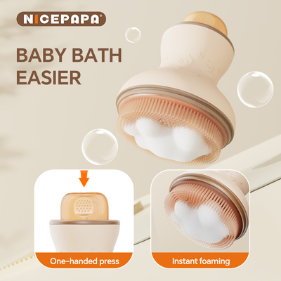 Baby Geschenke Bad Set Haar Waschpflege Silikon Bürste Handpflege mit offiziellen Baby Produkte &amp; Versorgung Zubehör