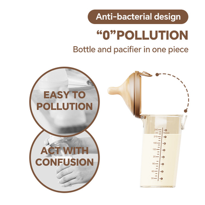 Warm verkaufte Anti-Fall 180ML Flip-Cap Babymilch Flasche Babys Produkte mit langsamem Fluss Silikon Brustwarze