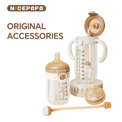 Off-Center-Flaschen ohne Gewinde für die einfache Reinigung Glas Flip-Cap Babyflaschen Neugeborenes Produkt