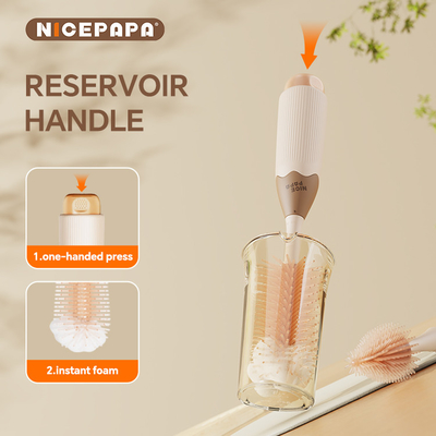 2-in-1-Reiniger-Aufbewahrung Drei-Stücke-Silicon-Flasche-Bürste Brust Brust andere Baby-Versorgung Set von Baby-Zubehör