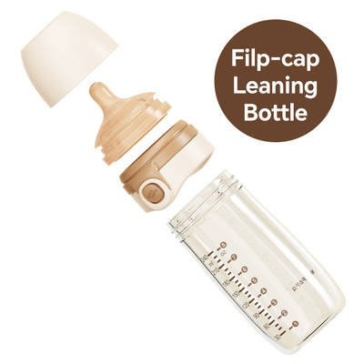 Hochwertiges Glas Flip-Cap Flasche Bissbeständige Dauerhafte Brustwarze geeignet für Neugeborene wie