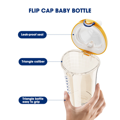 PPSU-Baby Flip Cap 8 freie glatter Fluss-Antikolik Unze-Saugflasche-BPA